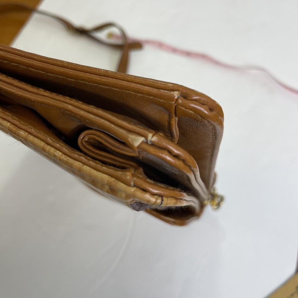 BelleRose  Messenger Bag Crossbody Purse Brown Leather Organizer Handbag 12x10x5 - Picture 11 of 14